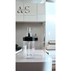 Ahlat Store Süngerli Mutfak Sabunluğu & Bulaşık Deterjanlığı Akrilik Sıvı Sabun Deterjan Şişesi