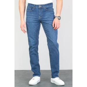 Hlt Jeans Erkek Açık Mavi Regular Fit Boru Paça Esnek Likralı Jeans Kot Pantolon HLTHE001975