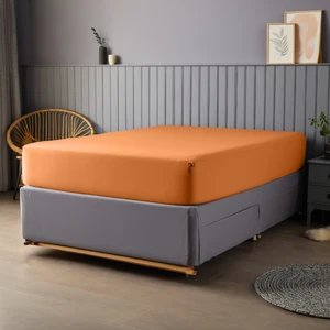 Pamuk 62 Tel Okotex Sertifikalı 90X190+30 cm Yükseklik Tek Kişilik Lastikli Çarşaf