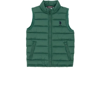 U.S. Polo Assn. Erkek Çocuk Koyu Yeşil Yelek (Dokuma) 50293921-VR079