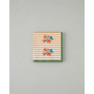 Retro Flower Kağıt 20'li Kağıt Peçete Yeşil