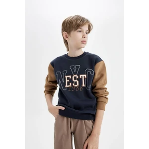 Erkek Çocuk Bisiklet Yaka Baskılı Sweatshirt C9794A824AU