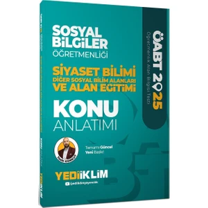 Yediiklim Yayınları 2025 ÖABT Sosyal Bilgiler Öğretmenliği Siyaset Bilimi Diğer Sosyal Bilim Alanları ve Alan Eğitimi Konu Anlatımı - Yasin Korkut