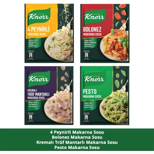 Makarna Sosu Truf Mantarlı + Pesto + Bolonez + 4 Peynirli