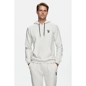 Nevada Bej Kapüşonlu Baskılı Standard Fit Erkek Sweatshirt