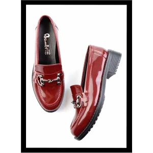 Bordo Rugan  Kadın Loafer Ayakkabı K01641012008