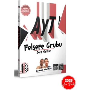 Benim Hocam Yayınları 2025 AYT Felsefe Grubu Ders Notları