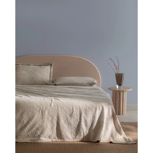 Marjolaina Çift Kişilik %100 Pamuk Yatak Örtüsü - Bej