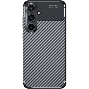 Case 4u Galaxy S24 Fe Kılıf Rugged Armor Karbon Desenli Lüx Negro Silikon Arka Kapak Siyah