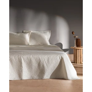 Arles Çift Kişilik Saten Yatak Örtüsü - Ekru