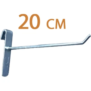 Gri Dekor 60 Adet 20 cm Metalik Tel Pano Kancası, Bijuteri Kancası, Mağaza Kancası, Aksesuar Askısı