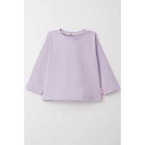 Kız Çocuk Uzun Kollu Tişört Basic 1-4 Yaş, Açık Lila