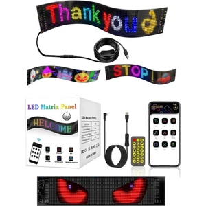 Led Matrix Panel Rg-B Ekran Kumandalı App Kontrollü Iş Yeri Otomobil Tır Kamyon Cam Veya Duvar Uyuml