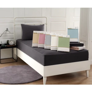 Altın Yaprak Tek Kişilik Lastikli  Pamuk Penye Çarşaf + 1 Adet Yastık Kılıfı (50 x 70 cm)