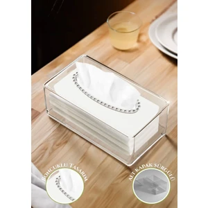 Ahlat Store Clear Peçete Organizeri Pleksi Boncuklu Akrilik