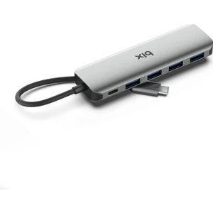 BX07HB 5in1 Type-C Hub 4x USB 3.0, PD Şarj Macbook Uyumlu Çoklayıcı Adaptör