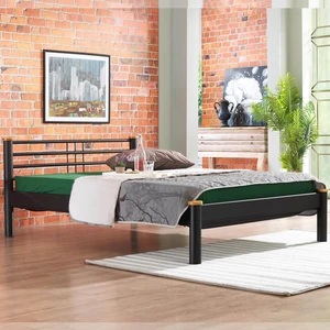 Kappis-S Çift Kişilik Ferforje Metal Karyola-Siyah