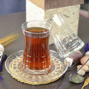 Kesme Kalem Desenli Heybeli Çay Takımı