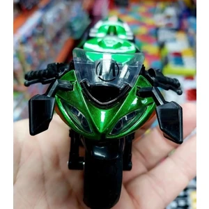 Motor Kavasakı Ninja 250R Oyuncak Motorsiklet Metal Plst Model Çekbırak Oyuncak Motosiklet