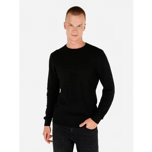 Regular Fit Bisiklet Yaka Erkek Siyah Kazak Cl1046786