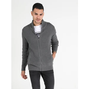 Slim Fit   Erkek Gri Hırka