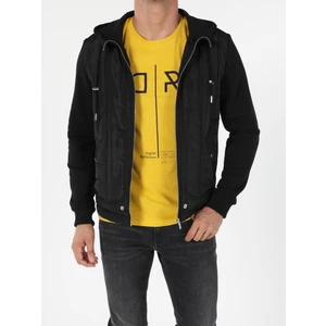 Slim Fit     Erkek Siyah Mont