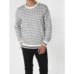 Regular Fit   Erkek Beyaz Sweatshirt