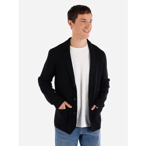 Slim Fit Ceket Siyah Erkek Hırka