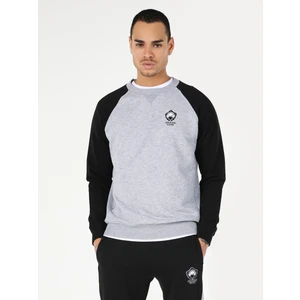 Slim Fit   Erkek Gri Sweatshirt