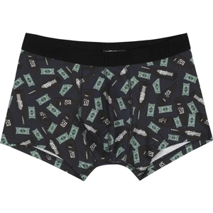 Modern Fit Baskılı Erkek Lacivert Boxer