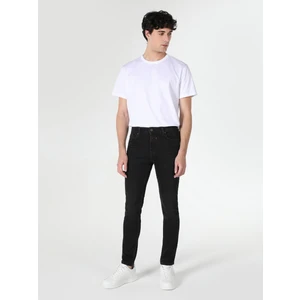 035 Ryan Süper Dar Fit Yüksek Bel Dar Paça Siyah Erkek Pantolon Cl1062286