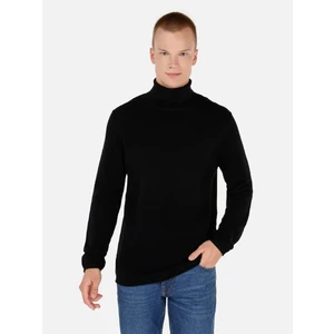 Regular Fit Turtle Neck Siyah Erkek Kazak Cl1064879