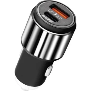 Araç Şarj Başlık 45W Hızlı Şarj Çift Girişli Type C USB  Araç Şarj Başlık Ultra Hızlı