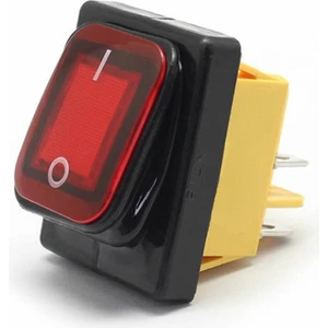 Roba 30A 250V On-Off Anahtar Yüksek Akım Kcd4 4 Pin Buton IP67 Su Geçirmez LED Işıklı Rocker Switch