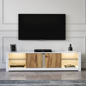 İnarch Dizayn Aydos Işıklı, Cam Raflı Tv Ünitesi, Kapaklı Tv Sehpası, Ev-Ofis