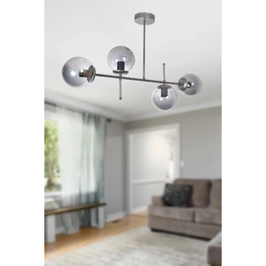 Feris Gri Füme Camlı 4'lü Avize