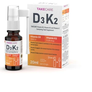 Vitamin D3, Vitamin K2 ve Vitamin E Içeren Takviye Edici Gıda 20ML Sprey ve Damla
