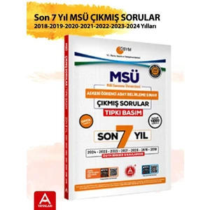 Son 7 Yıl Msü Çıkmış Sorular-Tıpkı Basım-Bire Bir Ösym-Tamamı Video Çözümlü
