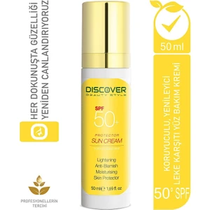 Discover Beauty Style Güneş Kremi  E Vitamini ve Papatya özlü 50+Spf UVA/UVB Geniş Spektrumlu Koruma 50 Ml
