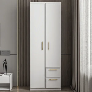 İnarch Dizayn Vespera Çıta Detaylı, 2 Kapaklı, Çekmeceli Gardırop Beyaz, 60  cm , Dolap