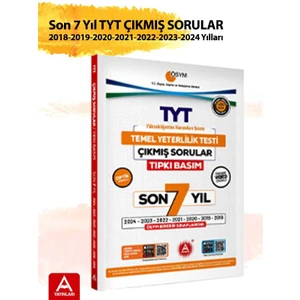 Son 7 Yıl Tyt Çıkmış Sorular-Tıpkı Basım-Bire Bir Ösym-Tamamı Video Çözümlü