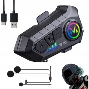 Helmet Intercom Y10 Motorsiklet Bluetooth Kulaklığı 2000 Mah Uzun Bekleme Süresi Su Geçirmez