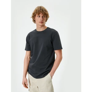 Basic Tişört Bisiklet Yaka Kısa Kollu Pamuklu