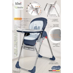 Koala All In One Katlanır Tekerlekli Mama Sandalyesi