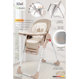 Koala All In One Katlanır Tekerlekli Mama Sandalyesi
