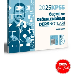 Benim Hocam Yayınları 2025 KPSS Eğitim Bilimleri Ölçme ve Değerlendirme Ders Notları