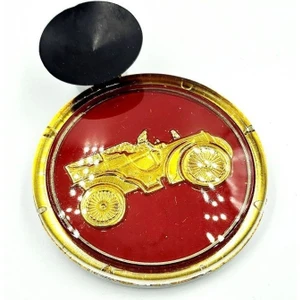 Etiketçilere Özel Vantuzlu Resimlik Araba Resmi Gold ve Kırmızı Renk Cam Süsü