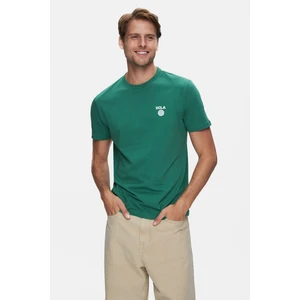 Bass Yeşil Bisiklet Yaka Baskılı Standard Fit Erkek Tshirt