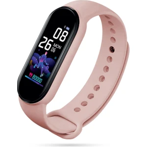 PBS115 Adım Sayar Uyku Takip Müzik Kontrol Spor Mod Bluetooth Akıllı Saat Bileklik Pembe