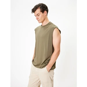 Kolsuz Tişört Basic Bisiklet Yaka Pamuklu